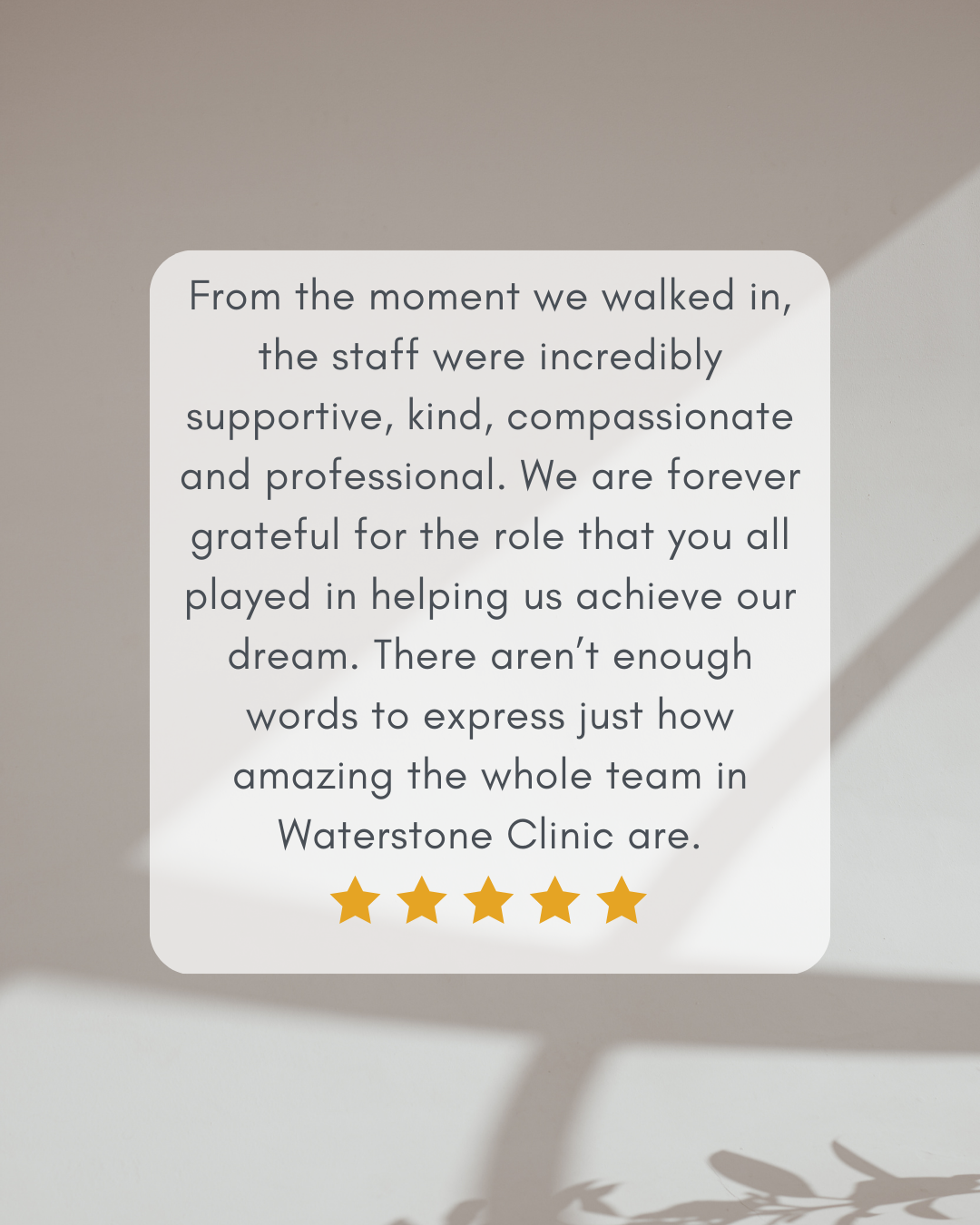 Review Patient Testimonial Waterstone Clinic