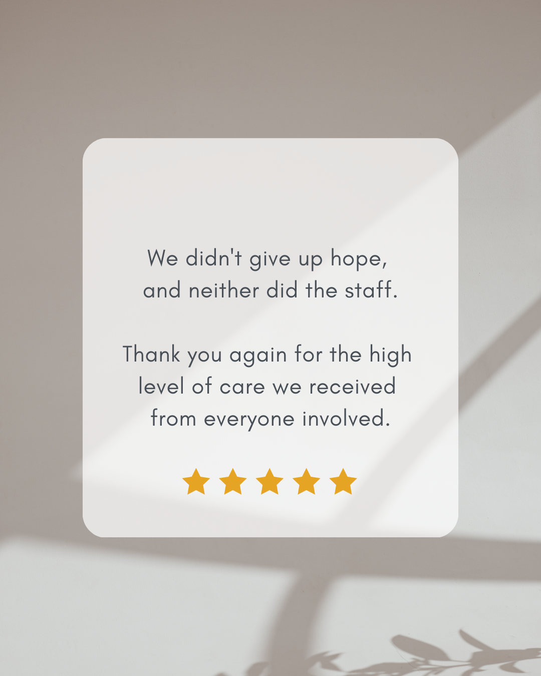 Patient Review Testimonial Waterstone Clinic
