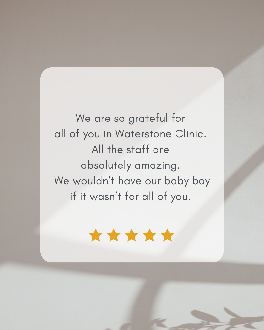 Patient Review Testimonial Waterstone Clinic