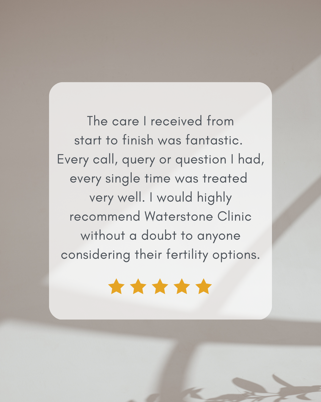 Patient Review Testimonial Waterstone Clinic