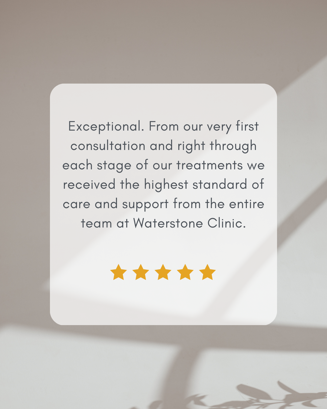 Patient Review Testimonial Waterstone Clinic